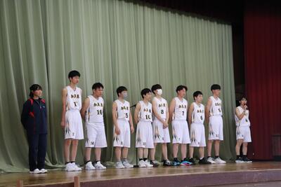 壮行式　バスケ部
